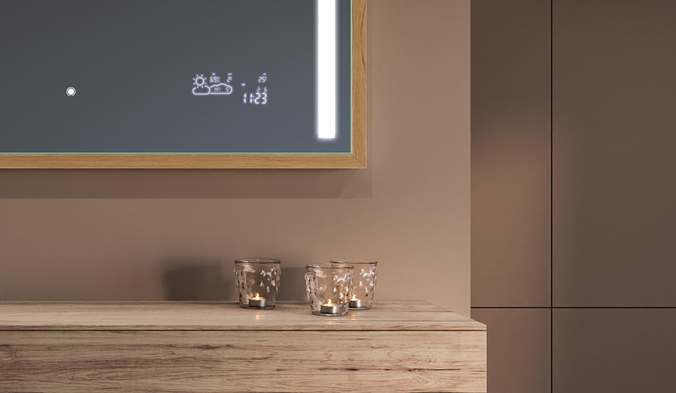 Огледало в таванско помещение с черна рамка за модерни и минималистични бани | ARTFORMA