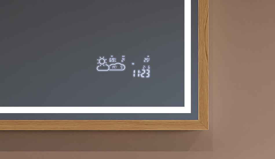 Огледало в таванско помещение с черна рамка за модерни и минималистични бани | ARTFORMA