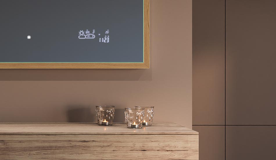 Огледало в таванско помещение с черна рамка за модерни и минималистични бани | ARTFORMA