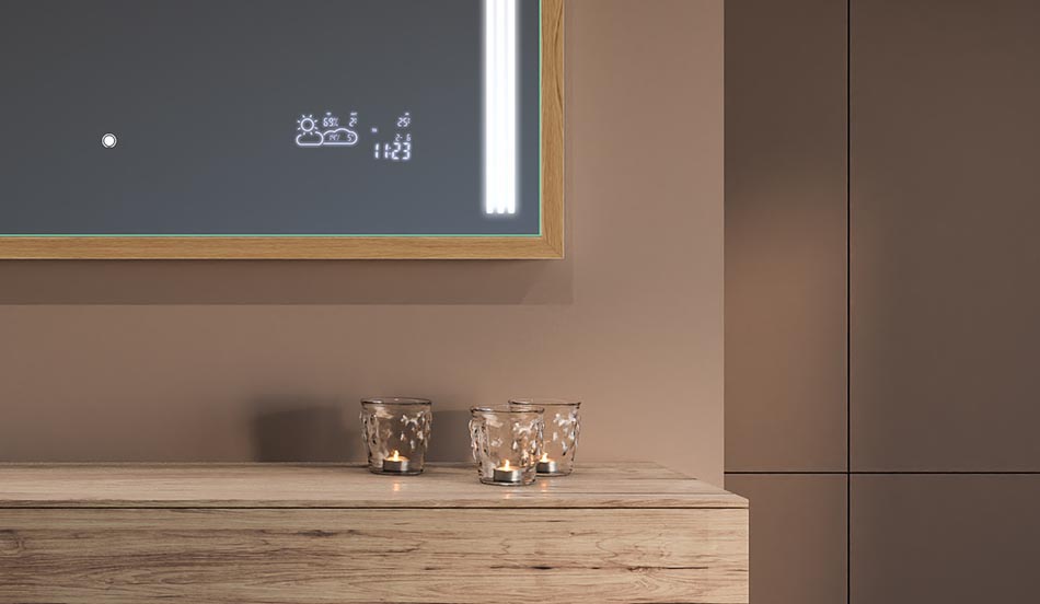 Огледало в таванско помещение с черна рамка за модерни и минималистични бани | ARTFORMA