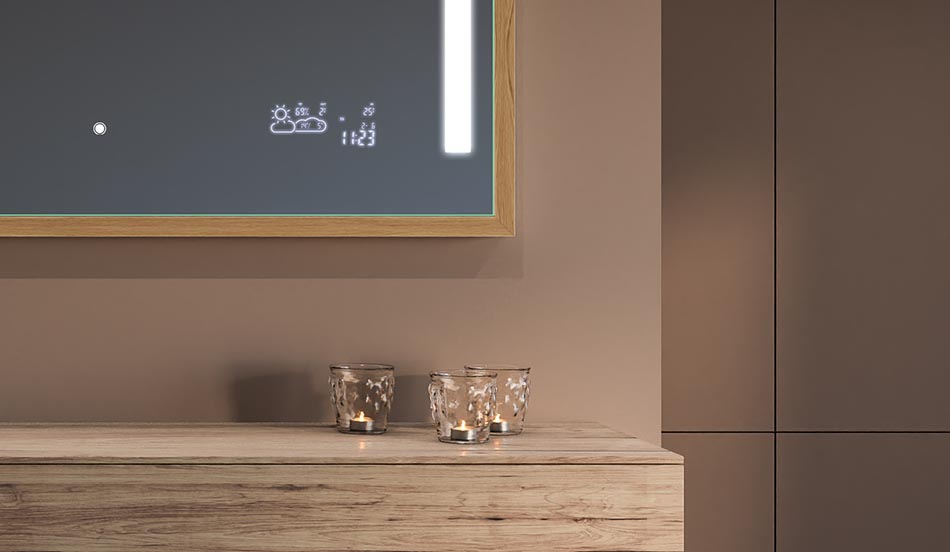 Огледало в таванско помещение с черна рамка за модерни и минималистични бани | ARTFORMA