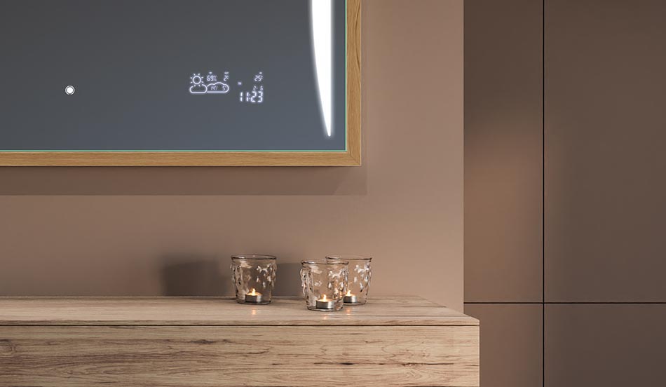 Огледало в таванско помещение с черна рамка за модерни и минималистични бани | ARTFORMA