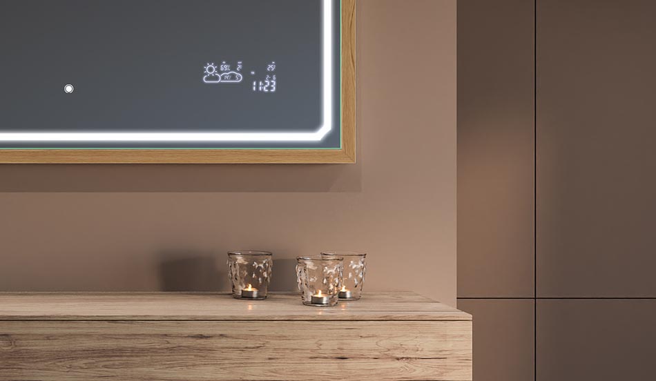 Огледало в таванско помещение с черна рамка за модерни и минималистични бани | ARTFORMA