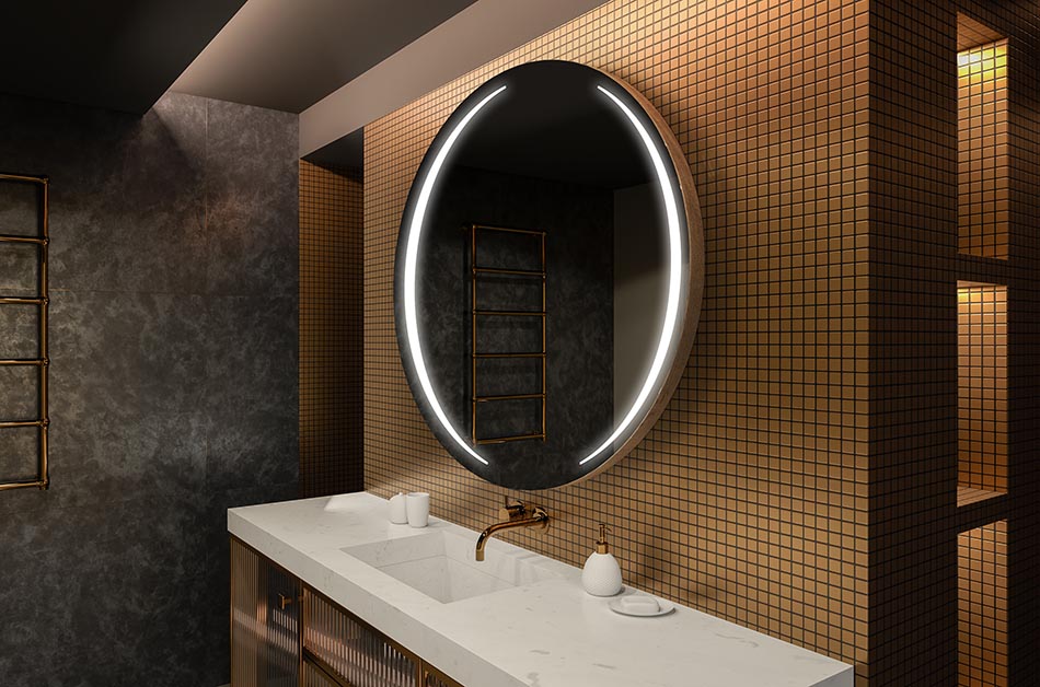 Модерно кръгло огледало с мека LED светлина в премиум стил | ARTFORMA