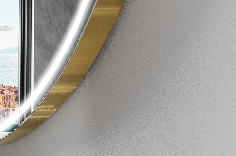 Огледало с неправилна форма с меко амбиентно осветление за елегантни интериори | ARTFORMA