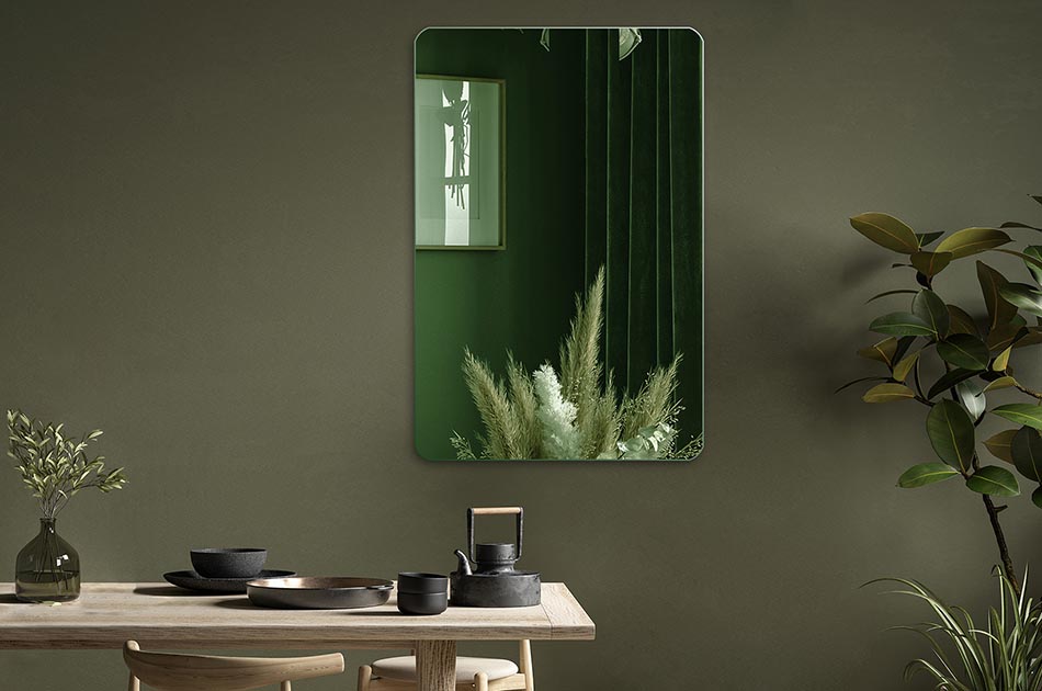 Огледалото с възможност за избор на цвета на огледалния лист е функционална и елегантна добавка, подходяща за всеки интериор. Изберете цвета на огледалния лист според индивидуалните си потребности и стила на помещението. Достъпни са различни цветове на огледалния лист, в това число златен и графитен. Огледалото може да се използва във всички помещения, като баня, спалня, антре или хол. Просто за монтаж и всекидневно поддържане.