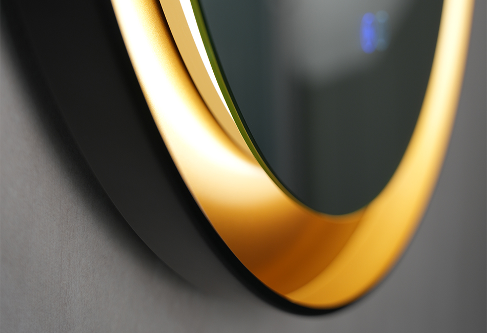 Огледало с черна метална рамка