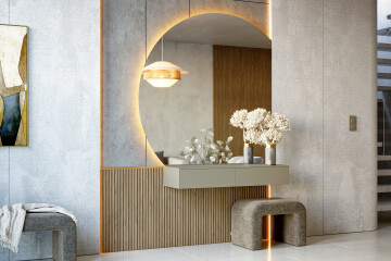 Огледало четвърт кръг