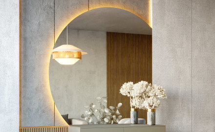 Огледала във формата на четвърт кръг