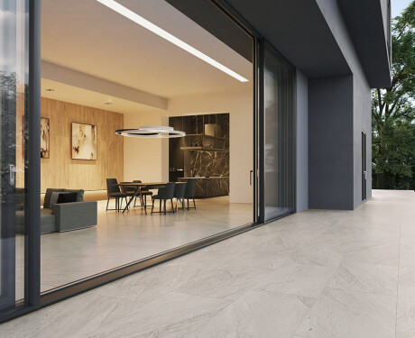 Глазиран гранитогрес за под 120x280 см, сив камък, матов, A4H1129 Agathos Grey