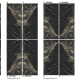 Голякоформатна гранитна плочка за под 120x280 см, Bookmatch, черна, гланцова, със златна жилка, ректифицирана, A4H203 Pierre Black #3