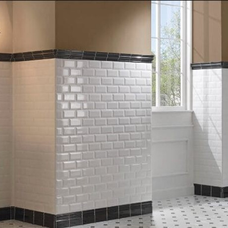 Керамична плочка с фаска за стена 10x20, бяла, гланцова, с фаска A4H22 Blanco Brillo #1
