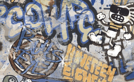 Глазиран гранитогрес за под 120x280 см, сив матов, ректифициран A4H248 City Graffiti Grey