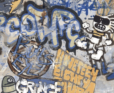 Глазиран гранитогрес за под 120x280 см, сив матов, ректифициран A4H248 City Graffiti Grey