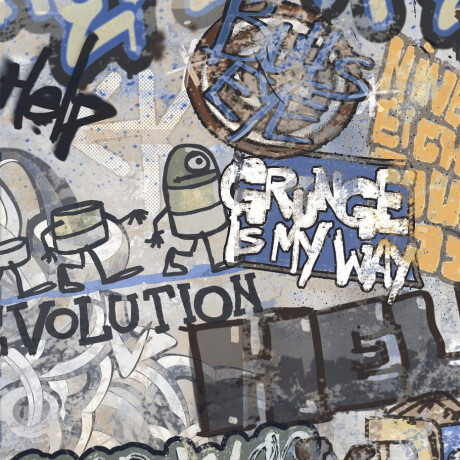 Глазиран гранитогрес за под 120x280 см, сив матов, ректифициран A4H248 City Graffiti Grey #2