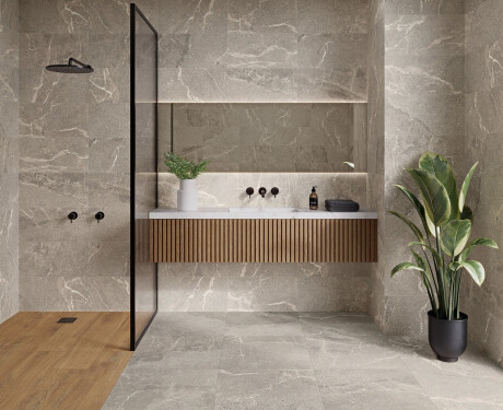 Каменен гранитогрес с жилки за под 100x100, матов, сив A4H506 Volterra Grey