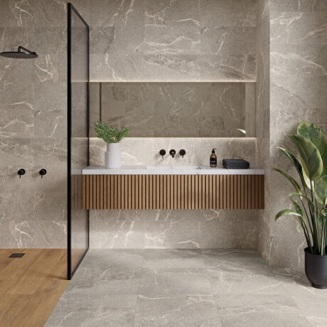 Каменен гранитогрес с жилки за под 100x100, матов, сив A4H506 Volterra Grey #1