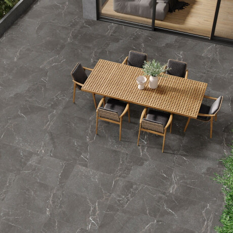 Каменен гранитогрес с жилки за под 100x100, матов, тъмносив A4H507 Volterra Stone #2
