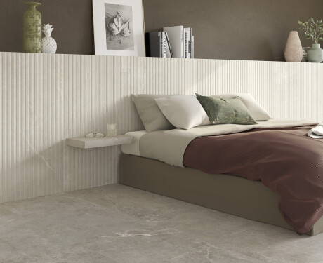 Рифлен гранитогрес за под 60x120, светлосив, матов, A4H510 Rigat-One Ermetica Bianco