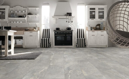 Глазиран гранитогрес за под 60x120 см, сив матов, ректифициран A4H84 Iroc Greige