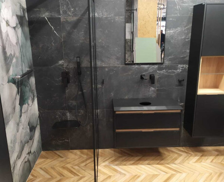 Глазиран гранитогрес за под 60x120 см, черен матов, ректифициран A4H85 Iroc Black