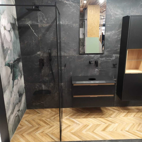 Глазиран гранитогрес за под 60x120 см, черен матов, ректифициран A4H85 Iroc Black #1