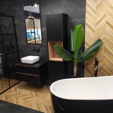 Глазиран гранитогрес за под 60x120 см, черен матов, ректифициран A4H85 Iroc Black #2