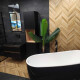 Глазиран гранитогрес за под 60x120 см, черен матов, ректифициран A4H85 Iroc Black #4