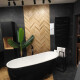Глазиран гранитогрес за под 60x120 см, черен матов, ректифициран A4H85 Iroc Black #5