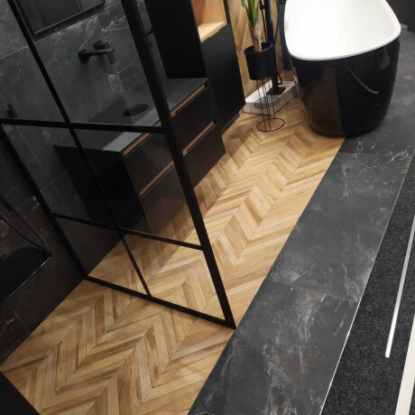 Глазиран гранитогрес за под 60x120 см, черен матов, ректифициран A4H85 Iroc Black #6