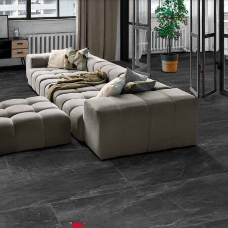 Глазиран гранитогрес за под 60x120 см, черен матов, ректифициран A4H85 Iroc Black #18