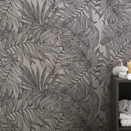 Грес за стена 60x120 см, сив, с растителни мотиви, матов, A4H925 Panaria #1
