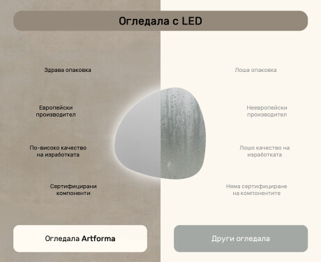 Декоративни огледала за стена 74x74cm със студена LED светлина 7000K, топла светлина 3000K или неутрална светлина 4500K #6