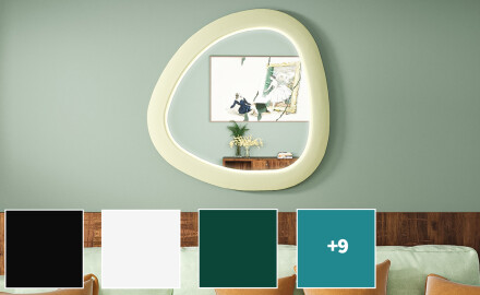 LED огледало с неправилна форма и лакирана MDF рамка L308