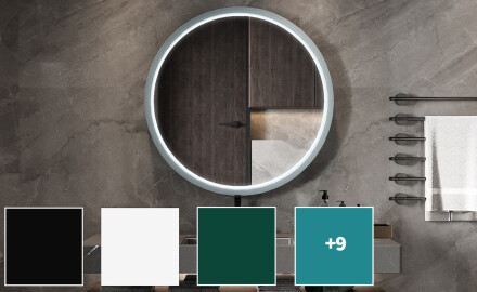 Кръгло LED огледало с лакирана MDF рамка L306