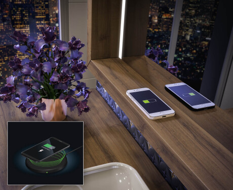 LED огледало за баня с рамка WoodenFrame в цвят Дъб Oslo #7