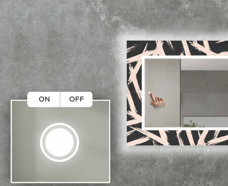 Декоративно Огледало С Подсветка LED За Хол - Lines #4