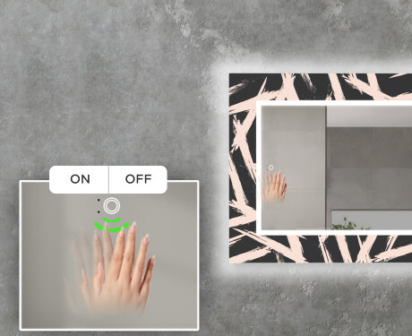 Декоративно Огледало С Подсветка LED За Хол - Lines #5