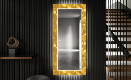 Декоративно Огледало С Подсветка LED За Антре - Gold Triangles