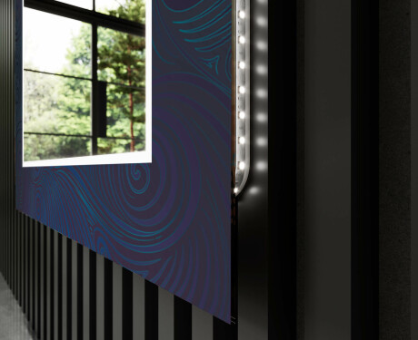 Декоративно Огледало С Подсветка За Баня - Blue Drawing #11