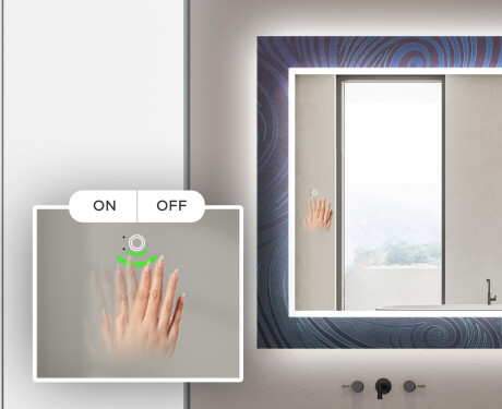 Декоративно Огледало С Подсветка За Баня - Blue Drawing #5