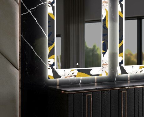 Декоративно Огледало С Подсветка LED За Трапезария - Bells Flowers #11