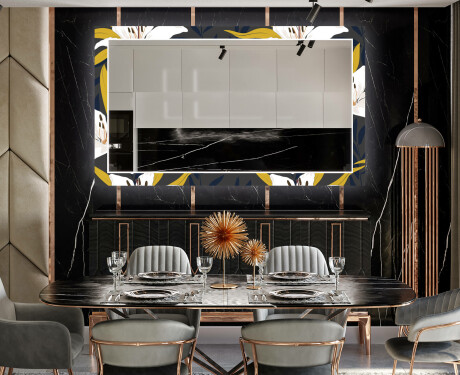 Декоративно Огледало С Подсветка LED За Трапезария - Bells Flowers #12