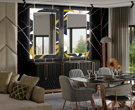 Декоративно Огледало С Подсветка LED За Трапезария - Bells Flowers #2