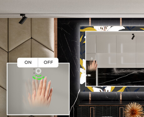 Декоративно Огледало С Подсветка LED За Трапезария - Bells Flowers #5