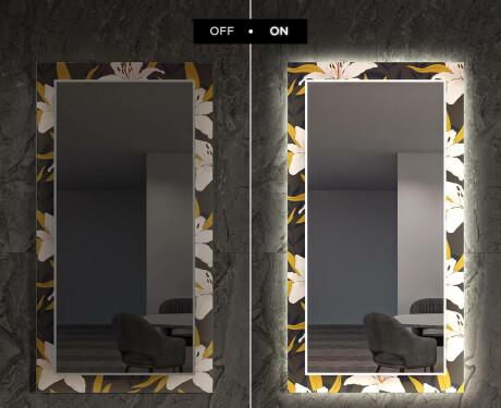 Декоративно Огледало С Подсветка LED За Трапезария - Bells Flowers #7