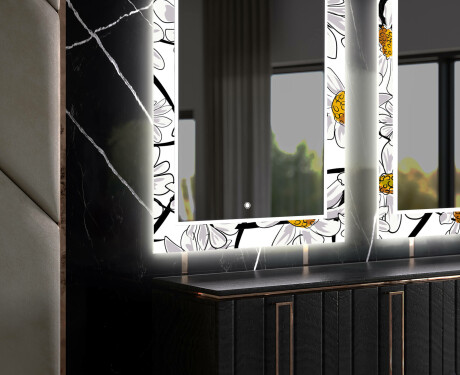 Декоративно Огледало С Подсветка LED За Трапезария - Chamomile #11
