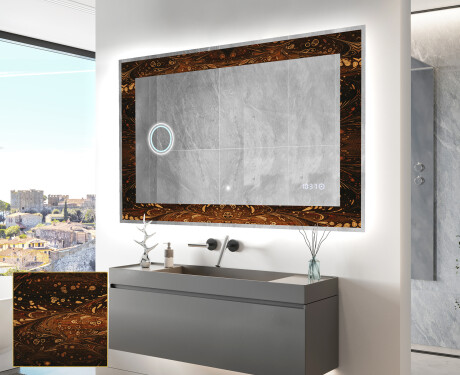 Декоративно Огледало С Подсветка - Amber Shell