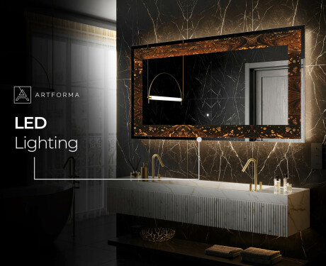 Декоративно Огледало С Подсветка - Amber Shell #6