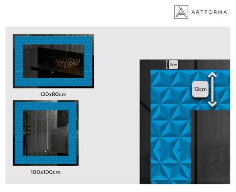 Декоративно Огледало С Подсветка - Symmetrical Diamonds #2